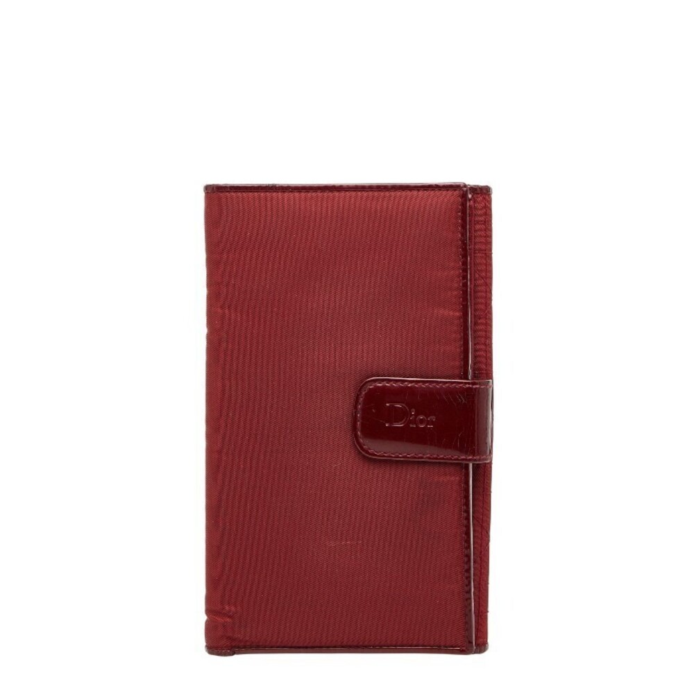 Christian Dior Cannage Stitch Long Wallet Red Leather